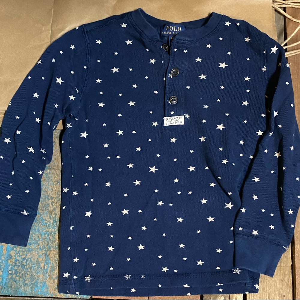 Ralph Lauren star print henley kids size 4